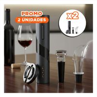 Pack2 Kit de Bar Negro con Estuche Guinda de Material Fuerte en Casa Y Papel Regalo