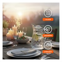Jarra de Vidrio con Tapa Diseno Rombos Transparente 1400 ml