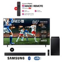 Televisor LG 86 QNED 4k Smart TV Thinq Ai 86QNED73ASA +Soundbar HW-B450