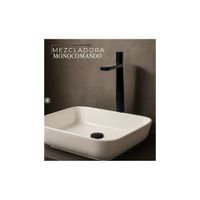 MEZCLADORA MONOCOMANDO DE LAVATORIO ALTO GESSI BRONCE NEGRO