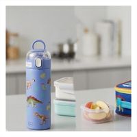 Termo Infantil 420ml Dinosaurio Azul con Diseno Colorido para Ninos YPapel Regalo