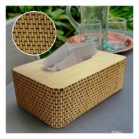 Servilletero Bambu para Cocina Color Mostaza 21x13x8 cm YSticky