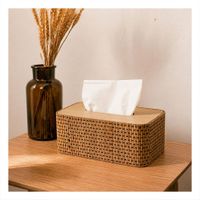 Portaservilletas Cuadritos Mostaza para Organizacion de Comedor 21x13x8 cm YPapel Regalo