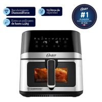 Freidora De Aire Oster Digital 7.5L Ventana Y Luz CKSTAF75WDSSDF