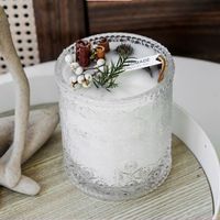 Azucarero Frasco de Vidrio Labrado