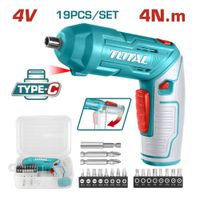 Atornillador Inalámbrico 2 Posiciones Tipo C 4V + Accesorios Total TSDLI0442