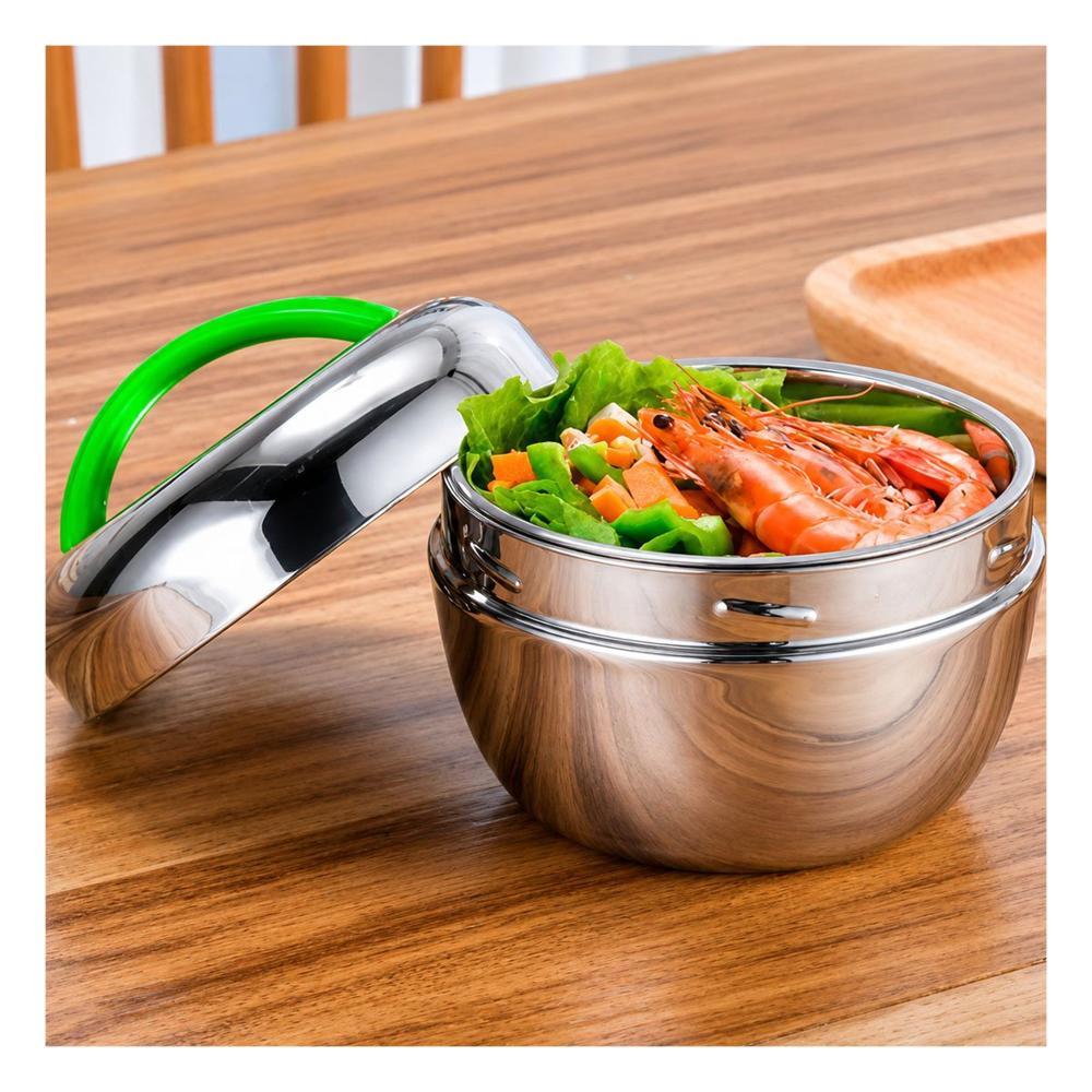 Taper 1300 ml Termo Circular Acero Verde para Conservar Alimentos