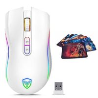 Mouse Gamer Micronics Inalambrico Recargable Kripton Led 7b 4800dpi + Pad Mouse