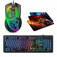 Kit Gamer Micronics Teclado Avanty Y Mouse Dragon Y Pad Mouse