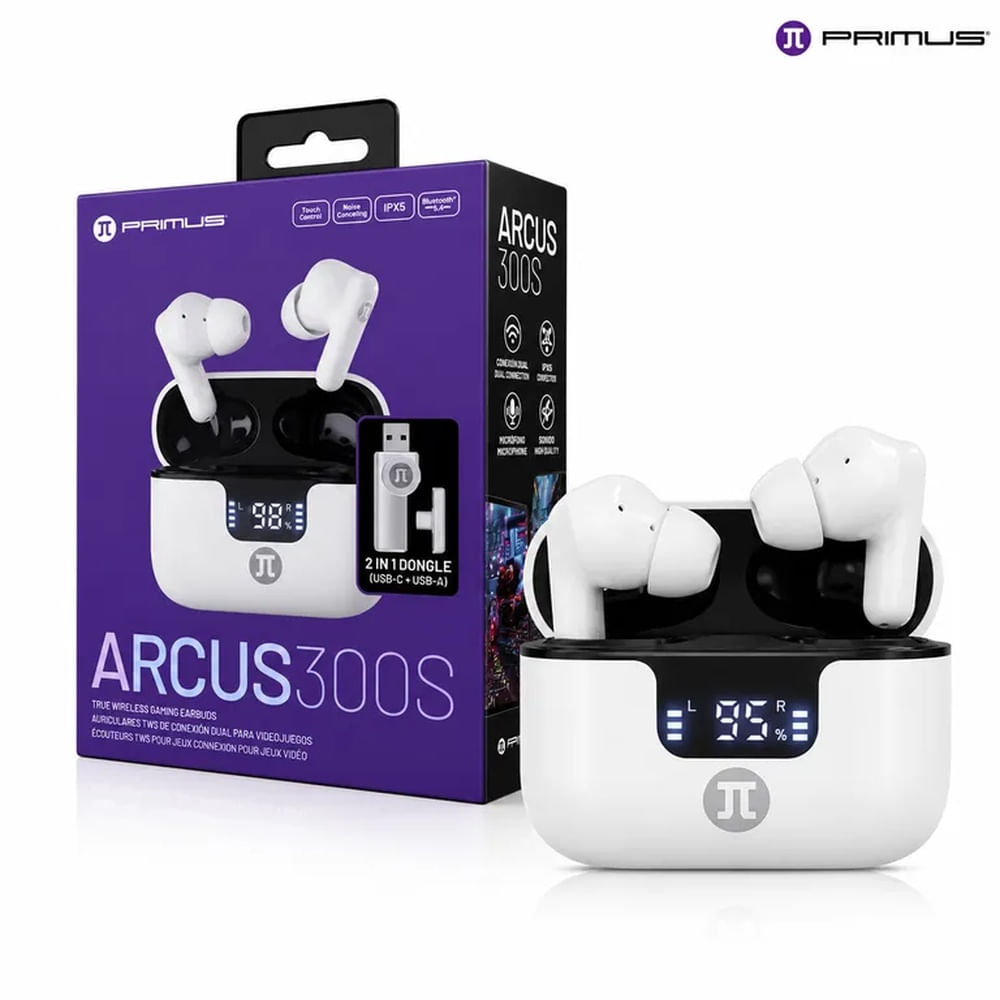 Audífono Primus Gaming Arcus 300S Bluetooth 5.4 ANC