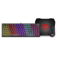 Kit Gamer Cybertel Striker GT1802 Teclado Mecánico Y Mouse Y Pad Mouse