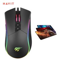 Mouse Gamer Led 7b 4800dpi Havit Gamenote MS1001S V2 + Pad Mouse