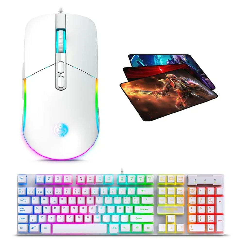 Kit Gamer Cybertel 3 en 1: Teclado Xtreme + Mouse Striker + Pad Mouse