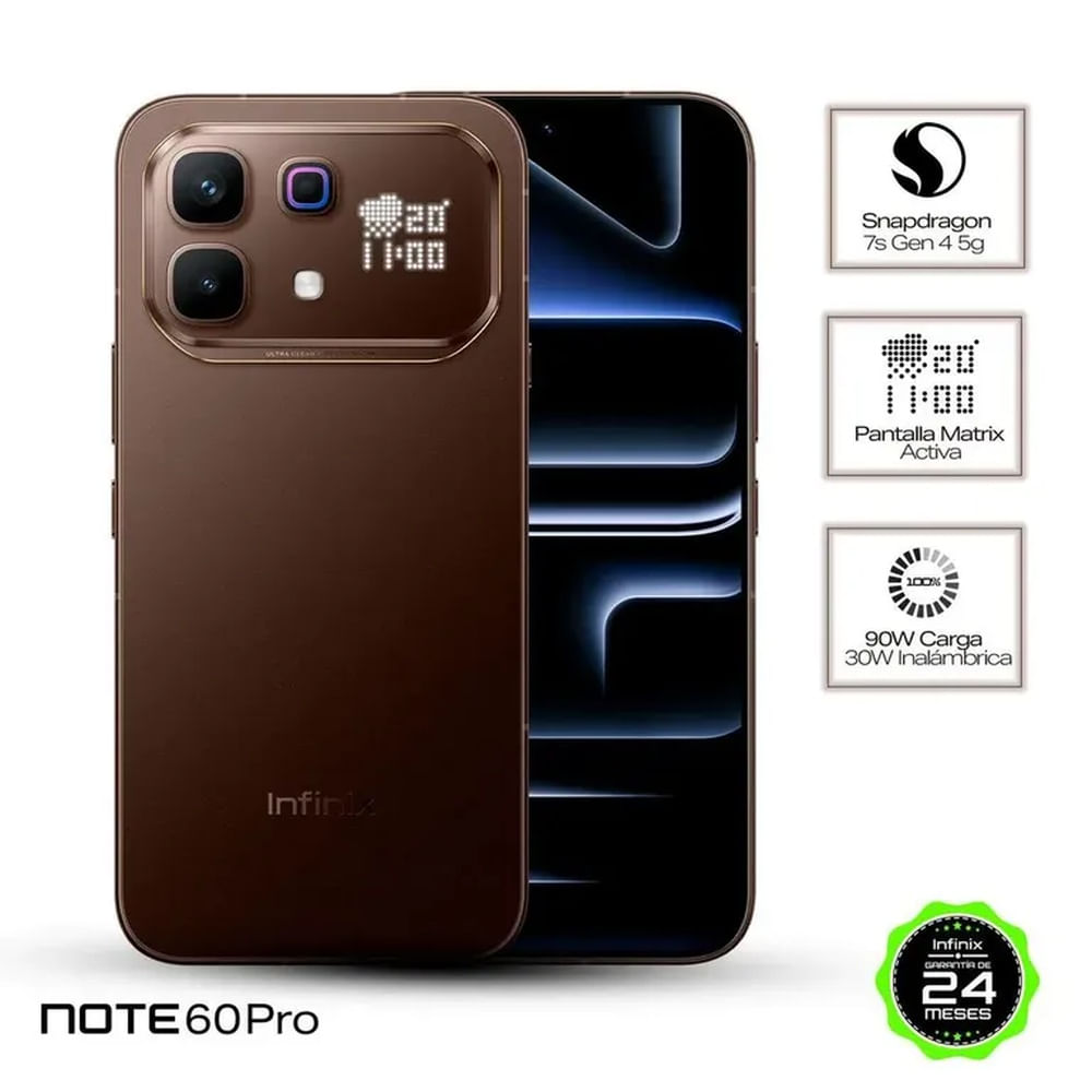 Infinix Note 60 Pro 5G, 8Gb de Ram - 256Gb, Color Marrón Moca