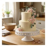 Soporte para Mesa Dulce Corazones Ceramica Blanco 25 cm para Hogar Y notas