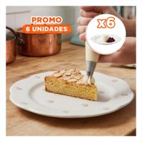 Pack6 Recipiente Moderno Circular Tulipanes Blanco 20x1.5cm para Ensaladas YPapel Regalo