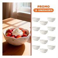 Pack12 Recipiente Circular Tulipanes Blanco 14.7x7cm para Uso Diario YRegalo Sticker