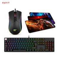 Kit Gamer Havit Teclado Mecánico KB432L Y Mouse MS1001S V2 Y Pad Mouse