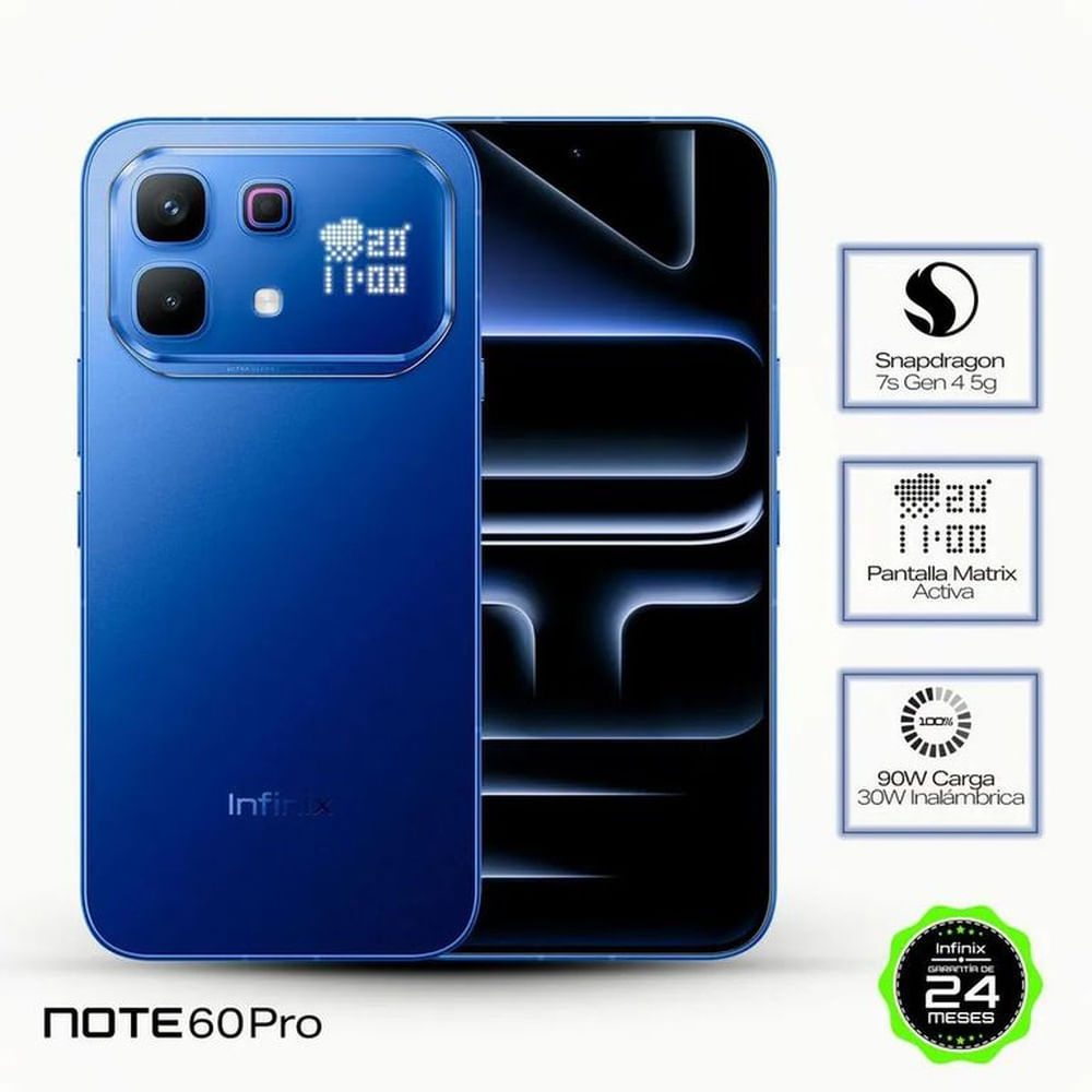 Infinix Note 60 Pro 5G, 8Gb de Ram - 256Gb, Color Azul