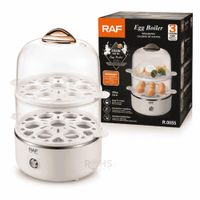 Sancochador De Huevos Eléctrico RAF R.0055 350W Capacidad 14 Huevos Vaporera De 2 Niveles