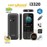 CELULAR BASICO VERYKOOL i3320 4G DUAL SIM -NEGRO