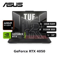 Laptop Asus Tuf Gaming A16 Fa607nuq Ryzen 7-170 16gb 512gb Ssd Rtx 4050 16"" (90nr0qf3-m00cf0)