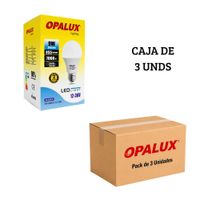 Foco Bombillo LED Opalux 9W 12V Luz Blanca E27 - Pack de 3 unidades