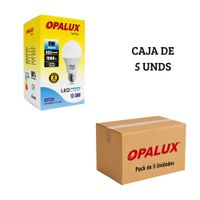 Foco Bombillo LED Opalux 9W 12V Luz Blanca E27 - Pack de 5 unidades