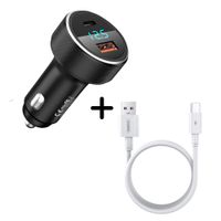 Combo Cargador para auto Remax RCC215 58W - Cable RC-183C Blanco