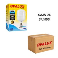 Foco Botella LED Opalux 50W Luz Blanca E27 - Pack de 5 unds