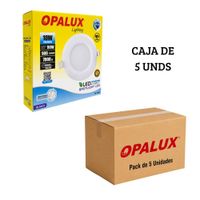 Spot Dicroico LED Empotrable Opalux 10W Luz Blanca - Pack de 5 Unidades