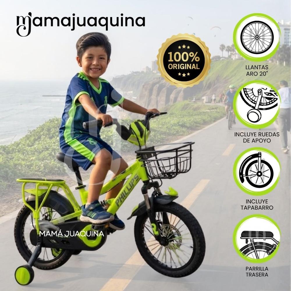 Bicicleta Para Niño Aro 20 OPTIMUS II con Canasta Edición Exclusiva Neon Green