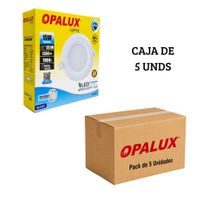 Spot Dicroico LED Empotrable Opalux 15W Luz Blanca - Pack de 5 Unidades