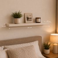 Repisa Flotante para Sala Toquilla 60x20 x 1.8 cm de Melamina