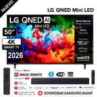 Televisor LG 50 QNED AI Mini LED QNED70 4K Smart TV 2026 - SUONDBAR SAMSUNG