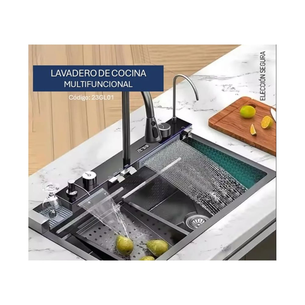 LAVADERO DE COCINA MULTIFUNCION DIGITAL 5 TECLAS