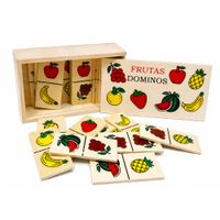Domino Infantil Didactico En Madera Frutas