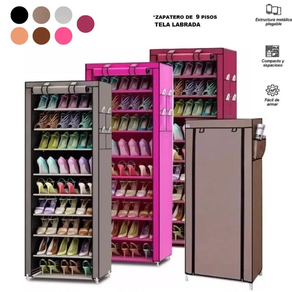 Zapatera Organizador de Ropa 9 Niveles para 27 Pares de Zapatos Color Aleatorio