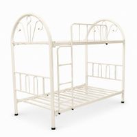 Camarote de Metal LeMueble Crema 1.5 plaza arriba y abajo