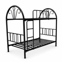 Camarote de Metal LeMueble Negro 1.5 plaza arriba y abajo