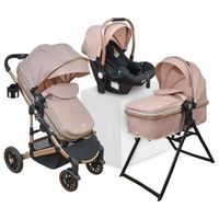 Coche Bebé 4 En 1 Travel System Cris Priori Rosa