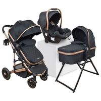 Coche Bebé 4 En 1 Travel System Cris Priori Negro