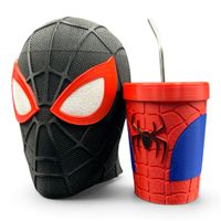 Pack Spiderman - Palomera 3D y Vaso Inspirado en Miles Morales - 22cm Alto