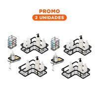 Pack2 Gabinete Esquinero Multiuso 5 Piezas Negro Diseno Compacto Funcional YRegalo Sticker