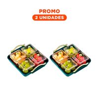 Pack2 Grupo de 4 Organizadores Bandeja Verde con Diseno Versatil Y Regalo Sticker