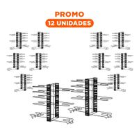 Pack12 Estante Organizador Negro para Cocina Ollas y Tapas