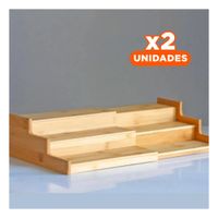 Pack2 Repisa escalera 3 niveles extendible de madera para hogar y decoracion Y Papel Regalo