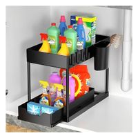 Organizador Multifuncional 2 Niveles con Cajon Inferior Deslizable para Casa Y Notas