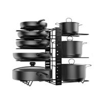 Soporte Base para Ollas y Sartenes Negra Organizador Cocina Y Regalo Sticker