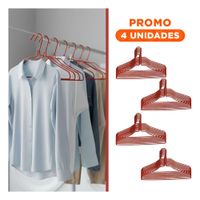 Pack4 Perchero Funcional para Optimizar Espacio en Closet Infantil 10 Piezas 29x19cm Rojo